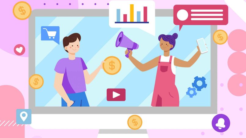 YouTube Marketing-Vector Illustration